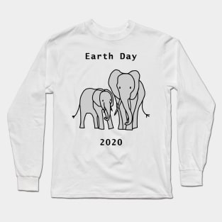 Elephants for Earth Day Long Sleeve T-Shirt